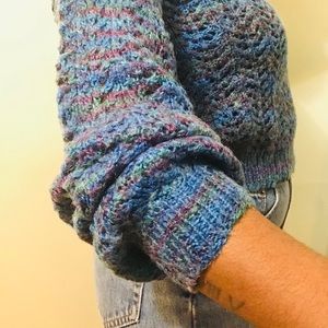 Vintage Bubble Arm Open knit sweater